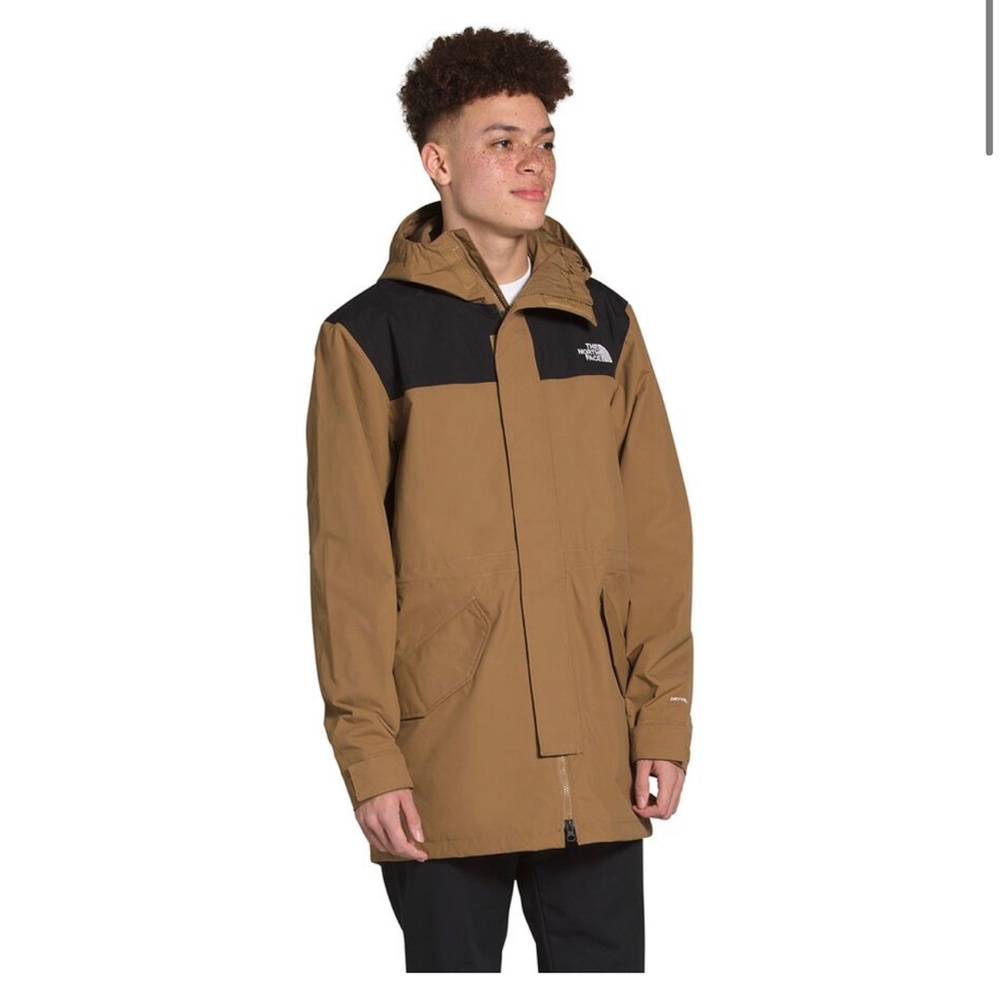 THE NORTH FACE UTILITY BROWN RAIN PARKA